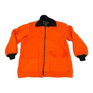 Vintage Sears Thinsulate Camouflage Camo Hunt Chore Reverse Jacket USA Large